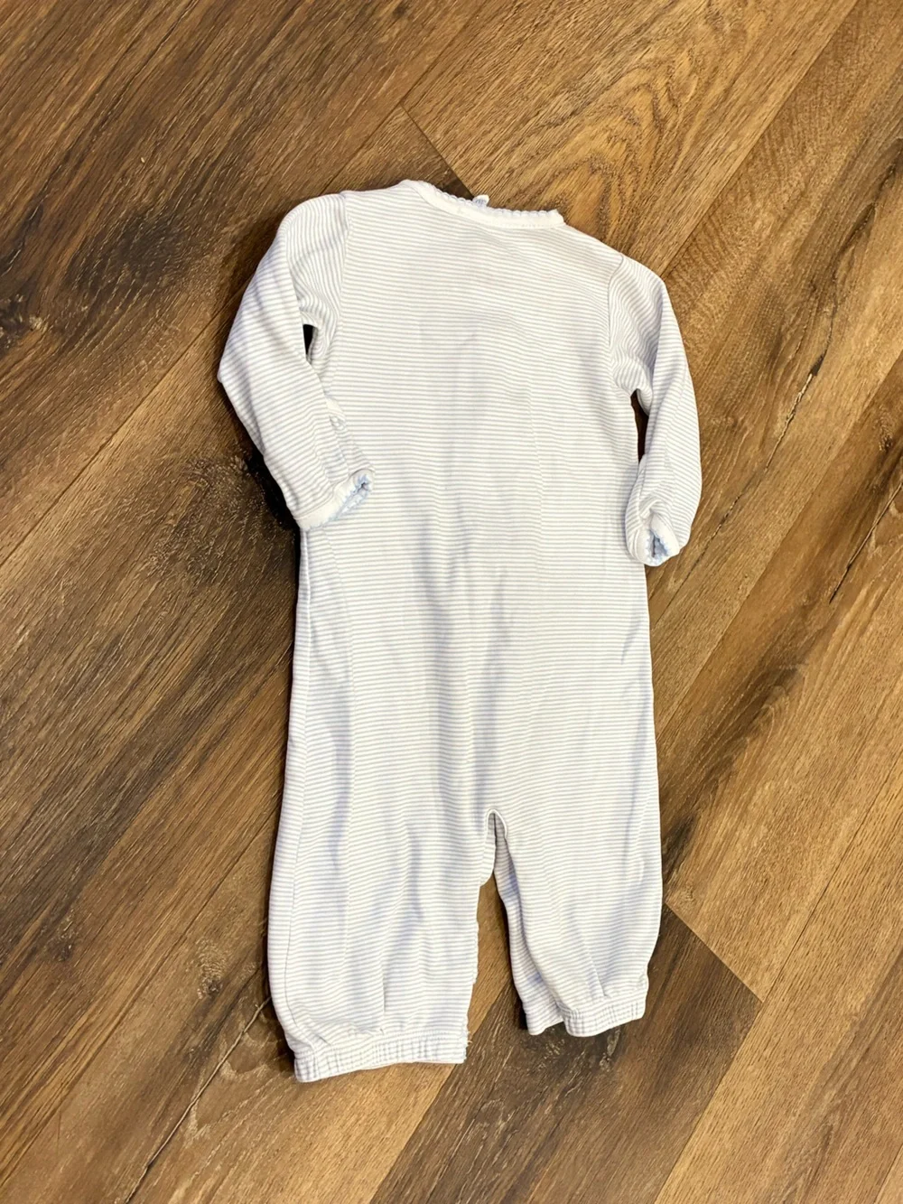 Magnolia Baby Blue Stripe Baby Sleeper Pima Cotton 3m